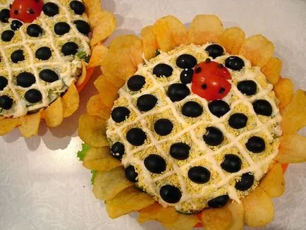 Салата слънчогледови чипове десен рецепта със снимка