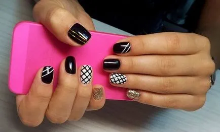 Shellac дизайн снимка за кратки ноктите