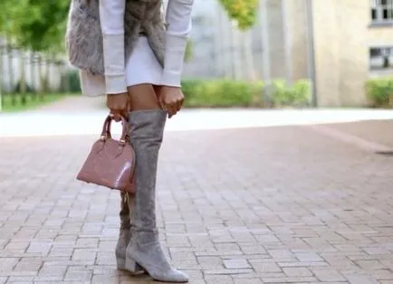 Грей велурени ботуши (42 снимки) какво да носят високи токчета женски модели велур сиви