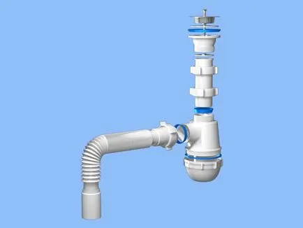 Сифон за мивка в кухнята, как да се съберат и инсталиране