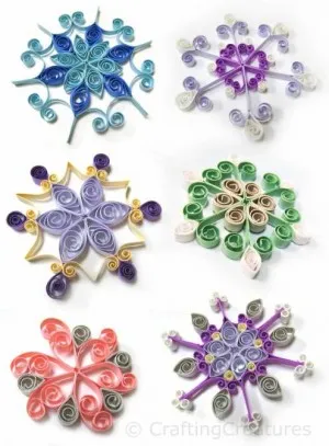 Snowflakes în tehnicile quilling