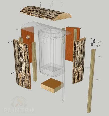 Къщичка за птици с ръцете си рисунки и снимки