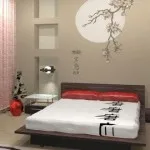 Dormitor în stil japonez de design și elemente de design interior fotografie