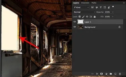 Készítsen Photoshop szórt fény az ablakon