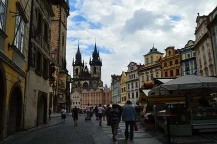 Old Town Square Тин църква, Старото кметство, Прага Астрономически часовник