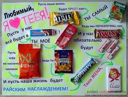 Sweet карта като подарък, направен със собствените си ръце