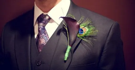 Esküvő a stílus „Peacock Feather” luxus és szokatlan