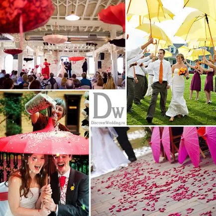 Esküvői stílus - esernyők Cherbourg