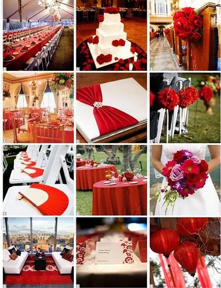 Esküvői vörös - fotó és ötletek