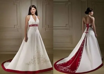 rochii de nunta cu fotografie panglică roșie