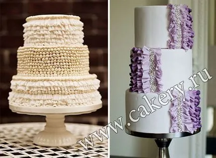 Сватбени торти с перли, за да поръча торта с грах, перла (годни за консумация) - с цел