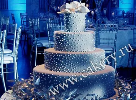 Esküvői torták gyöngyökkel rendelni egy torta borsó, gyöngyház (ehető) - annak érdekében,