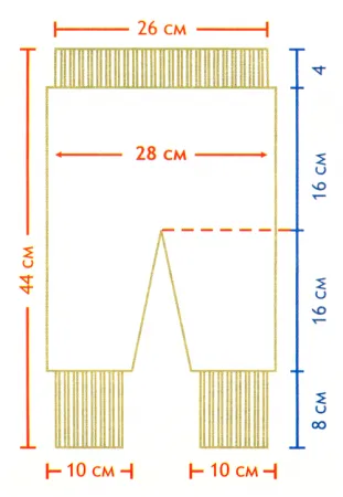 Schema de tricotat, pulover, pantaloni pe copil, dresuri, pulover