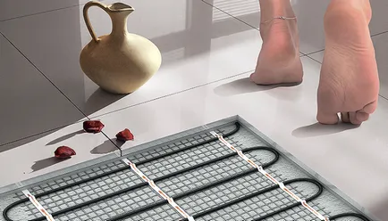 electrică prin podea caldă cu mâinile sale - instalare, video