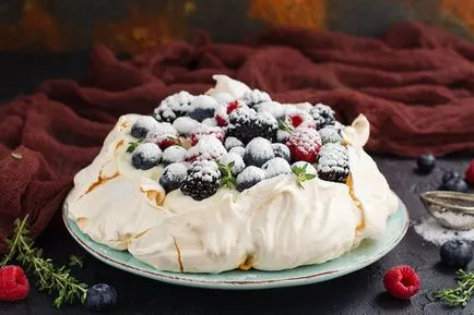 Cake „Pavlova” lépésről lépésre recept a híres desszert, a hivatalos honlapján receptek Julia