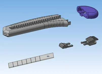 Lecții și articole despre crearea 3d busolă papetărie model de sistem de cuțit busolă 3d
