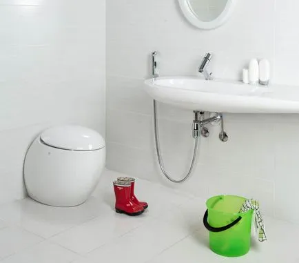 Setați un duș igienic în formă de sub tencuială