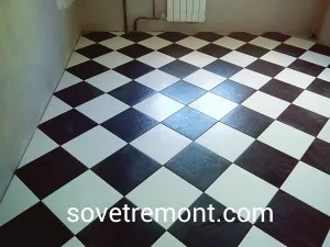 De stabilire a placi ceramice pe diagonala pe podea