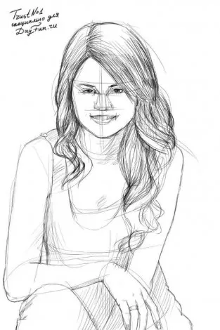 Festés órák - hogyan kell felhívni Selena Gomez ceruza szakaszaiban