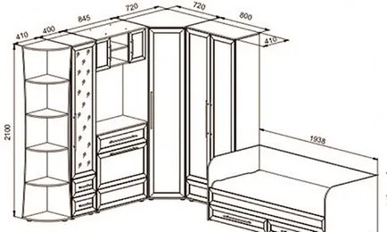 Modificări desene dulapuri de colț coupe pentru casa, casa noastră