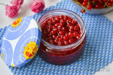 gem Red currant pentru iarna - 5 minute - pas cu pas reteta fotografii