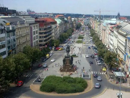 A prágai Vencel tértől, a történelem, irányokat, képek és videó