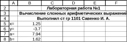 Calcularea expresiilor aritmetice complexe