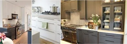 Alegeți mânere pentru fronturi de bucătărie - să ia în considerare decorativ și funcțional