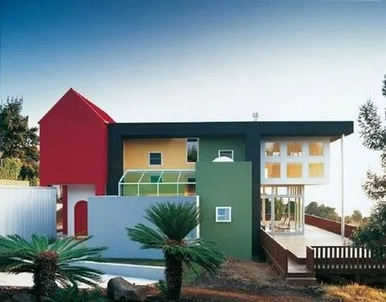 Kiválasztása színösszeállítás egy ország ház homlokzata