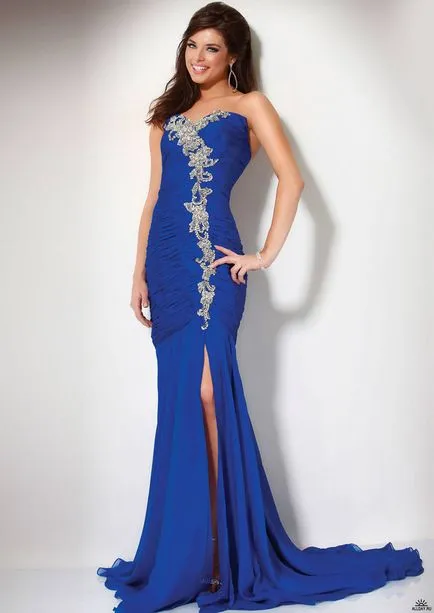 Model de rochie de seara asimetrica, sicriu