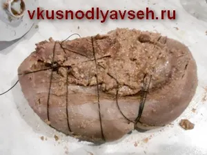 Nyelv, mousse töltött gomba, egy lépésről lépésre recept fotók