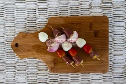 Snack paradicsommal és csirke szívek recept lépésről lépésre fotók