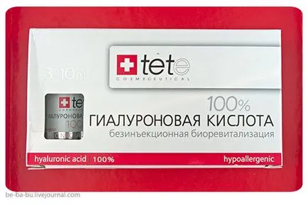 100% Acidul hialuronic din cosmeceutical tete