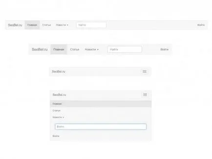 Adaptív menü bootstrap 3