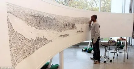 Autista Stephen Wiltshire felhívta a memóriából egy hatalmas panoráma New York - faktrum