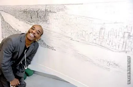 Autista Stephen Wiltshire felhívta a memóriából egy hatalmas panoráma New York - faktrum