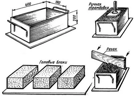 Blocks fűrészpor és a cement gyártási technológia saját kezűleg, a videó útmutató