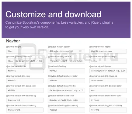 Bootstrap 3 - componenta navbar setare