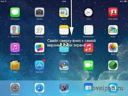 Értesítési központ, és állítsa be úgy, hogy az iOS 7