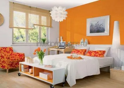 Дизайн Orange спалня - проектни варианти за динамичен интериор
