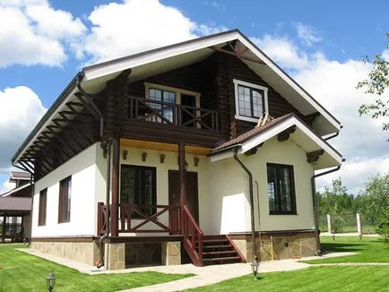 Casa este într-un stil cabană