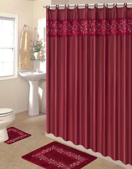 Luxus függönyök a fürdőszoba - Kép ötletek