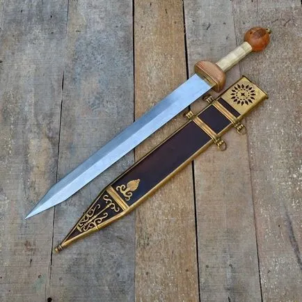 Gladius - római kard penge és a harci méretjellemzői, légiós fegyverek típusú spanyol,