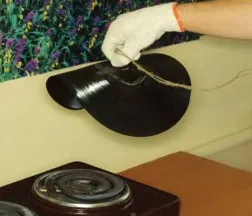 Virágcserepek vinil lemezek, DIY