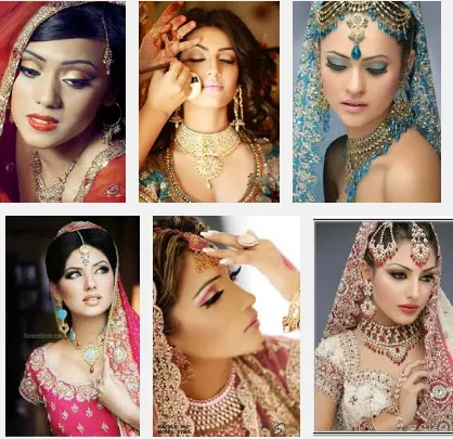 Индийски грим снимки, опция за сватби, постепенно алгоритъм