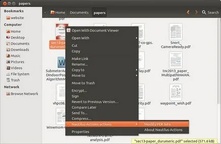 Как да добавите нов елемент на контекстното меню в Nautilus файловия мениджър съвети за всички поводи