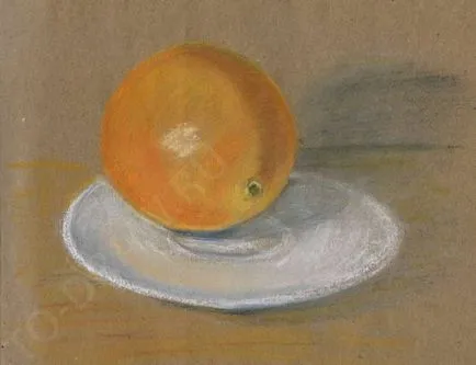 Как да се направи един портокал на плоча пастелни моливи постепенно хранене