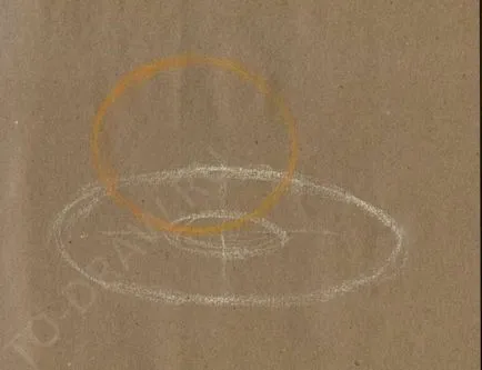 Cum de a desena o portocală pe o placă de creioane pastel mănâncă treptat