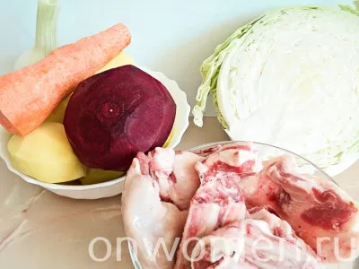 Főzni leves friss káposzta hússal recept lépésről lépésre fotók