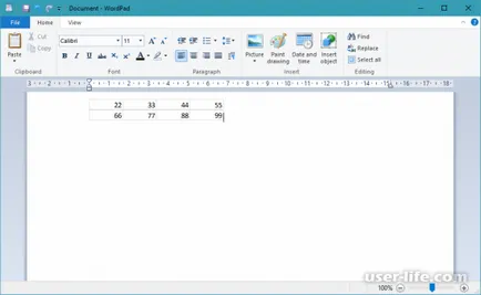 Как да създадете таблица в WordPad (vordpad) - компютърна помощ